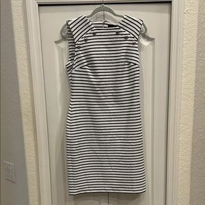 Tommy Hilfiger Black and White Striped Mini Dress